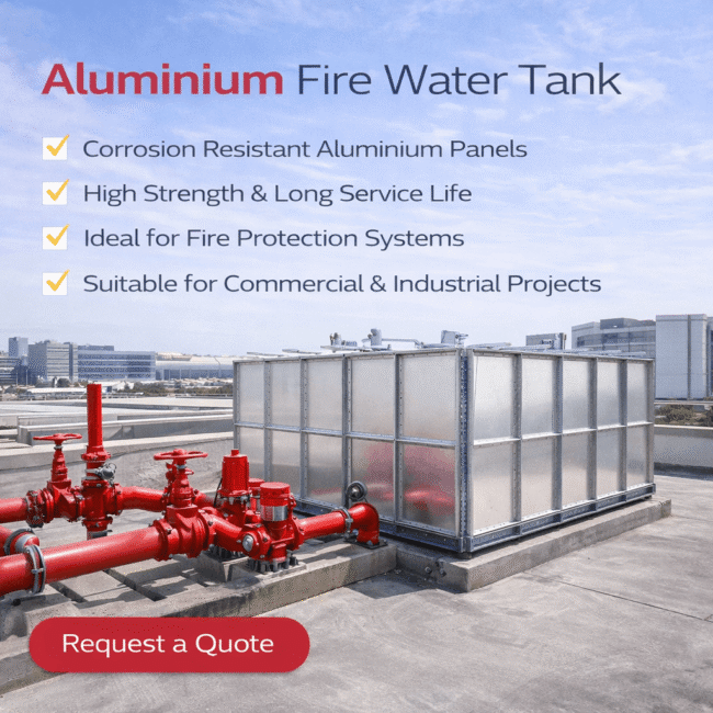 Aluminium Fire Water Tank supplier in Dubai