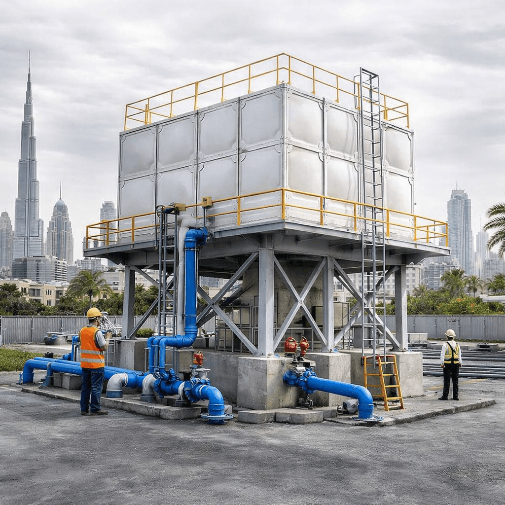 Elevated GRP Tanks