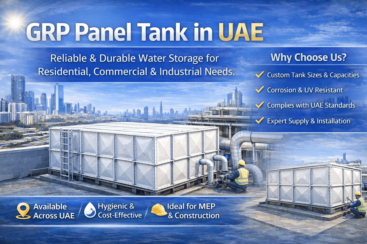 GRP Panel Tank in UAE