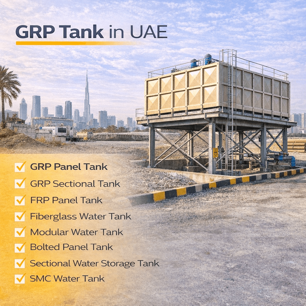 GRP Water Tank UAE GRP Tank Supplier UAE GRP Panel Tank UAE