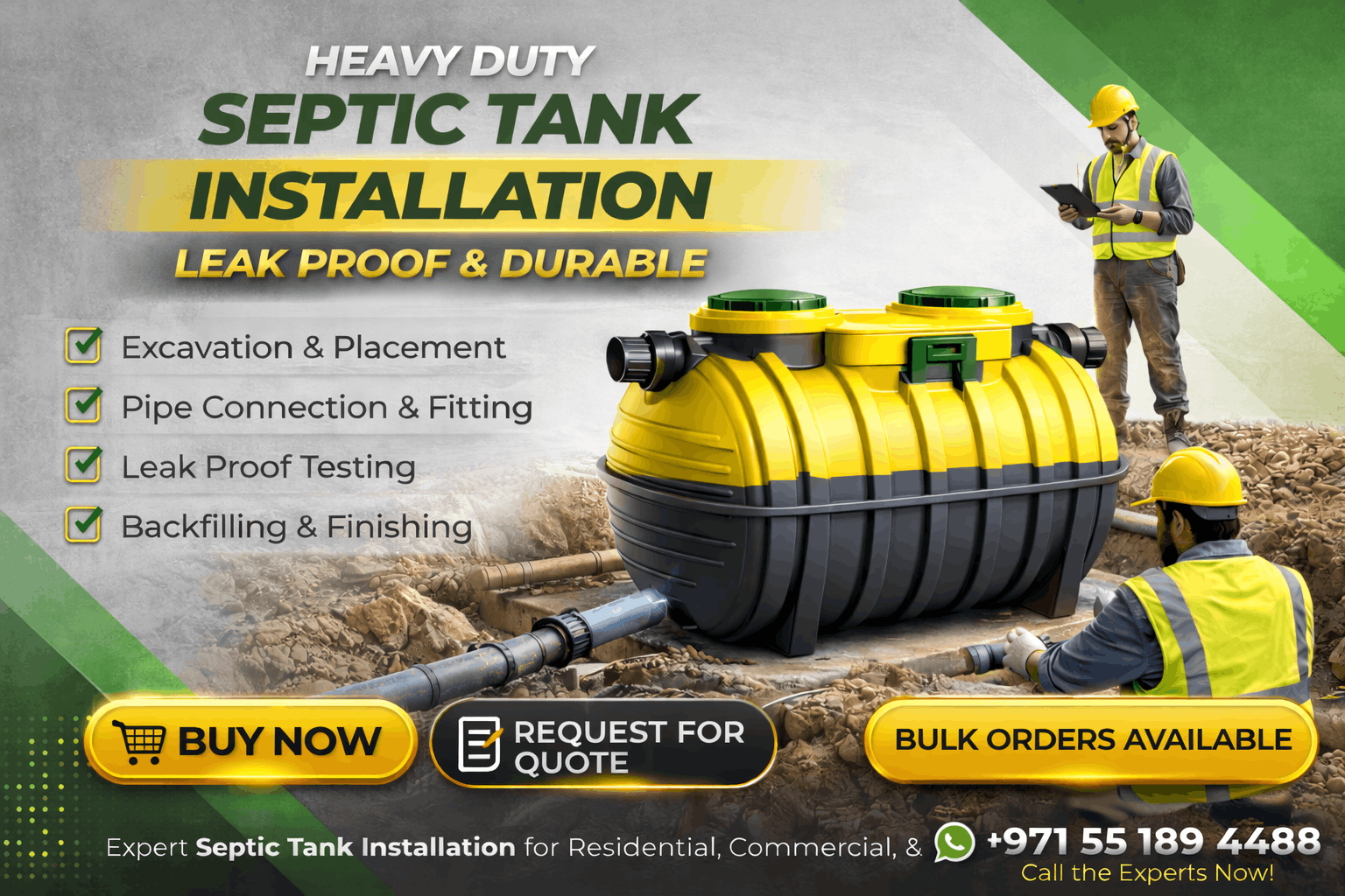 Septic tanks Dubai Abu Dhabi Ajman UAE