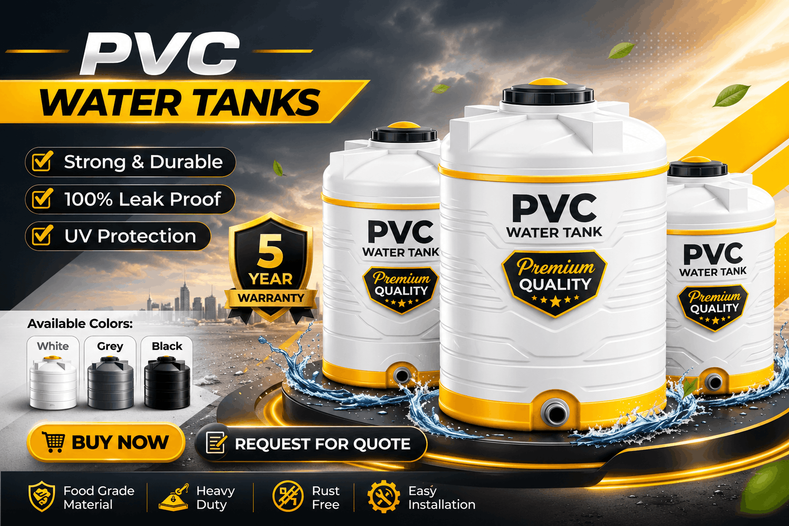 PVC water tank Manufacturers in Dubai